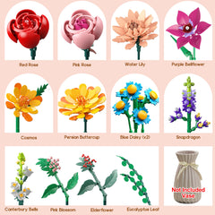 Anvure bouquet building set lifelike flowers pack ideal for everyday decor.