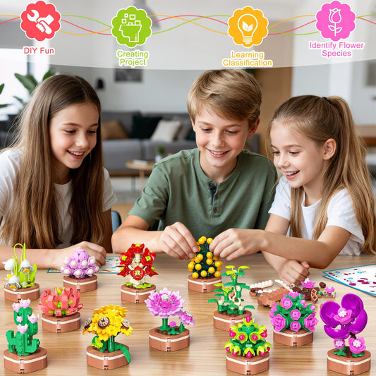 Anvure Mini-Plants Collection showcases 12 designs including rose and sunflower.