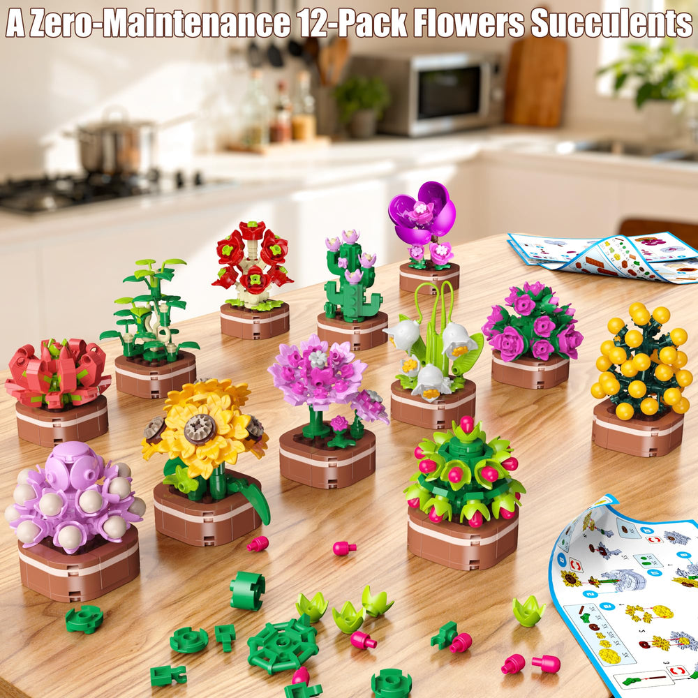 Anvure Potted Mini-Plants Display is perfect for desks.