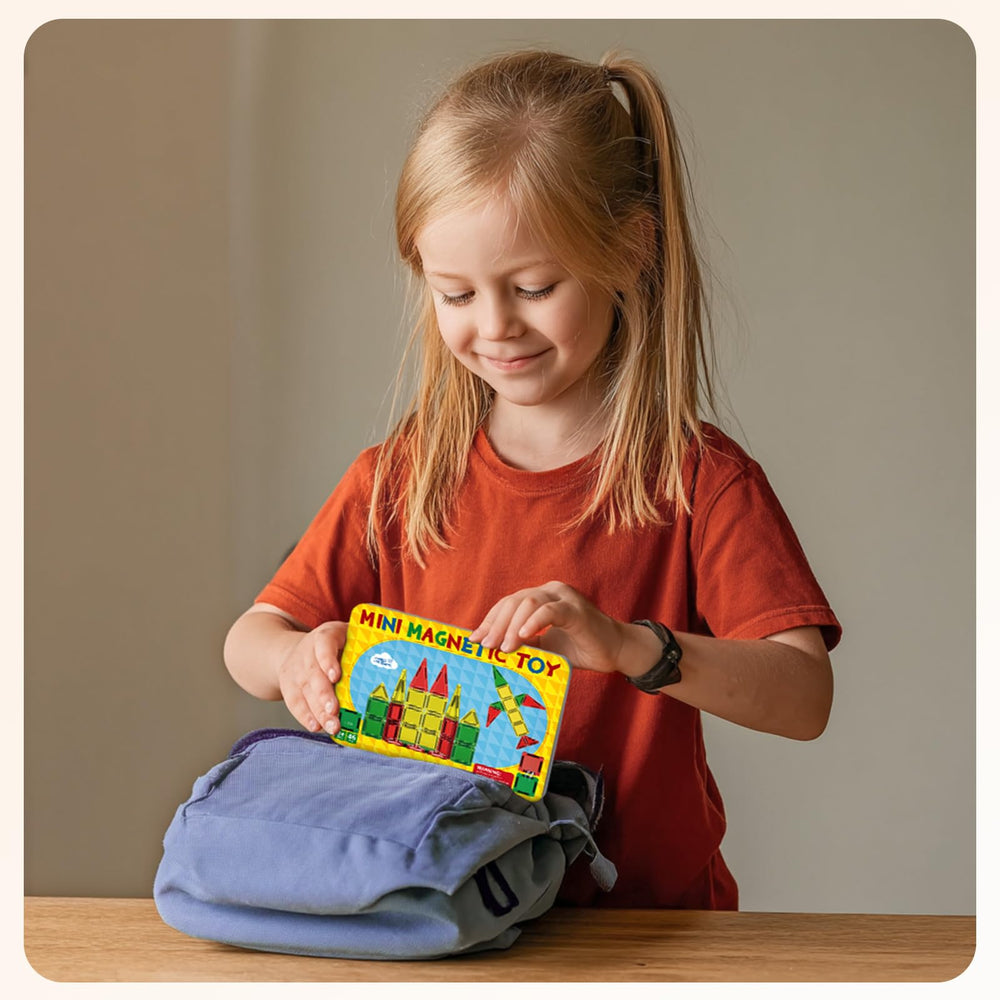Anyeve mini magnetic tiles with easy grip edges support budding builders.