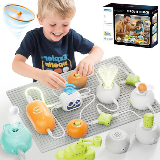Anyeve science kit base grid with components for safe, hands-on circuit exploration.