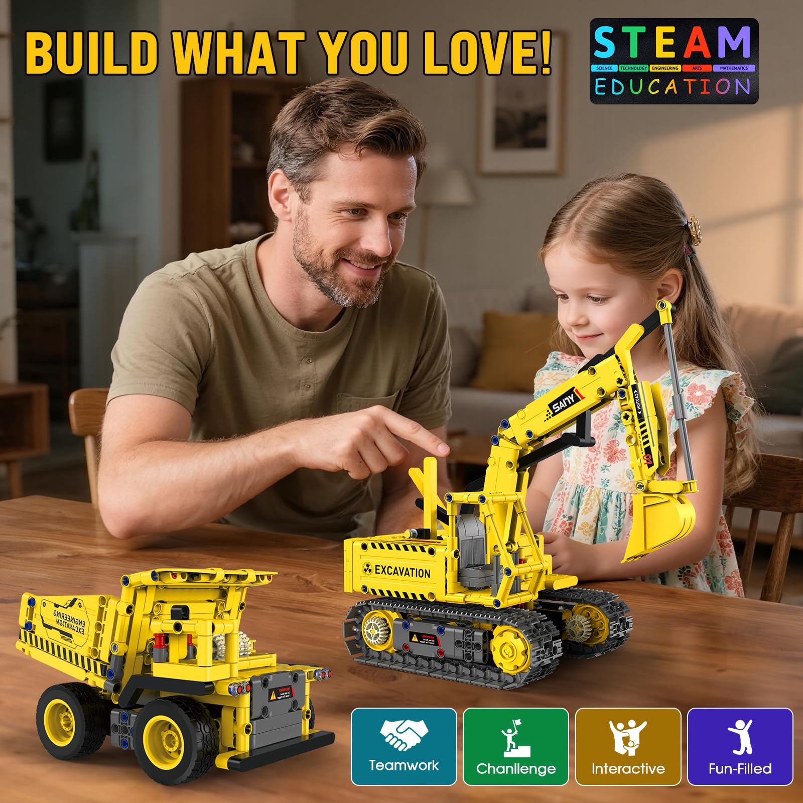 AnySun 5-in-1 STEM Robotics Kit robotic digger supports STEM learning during play
