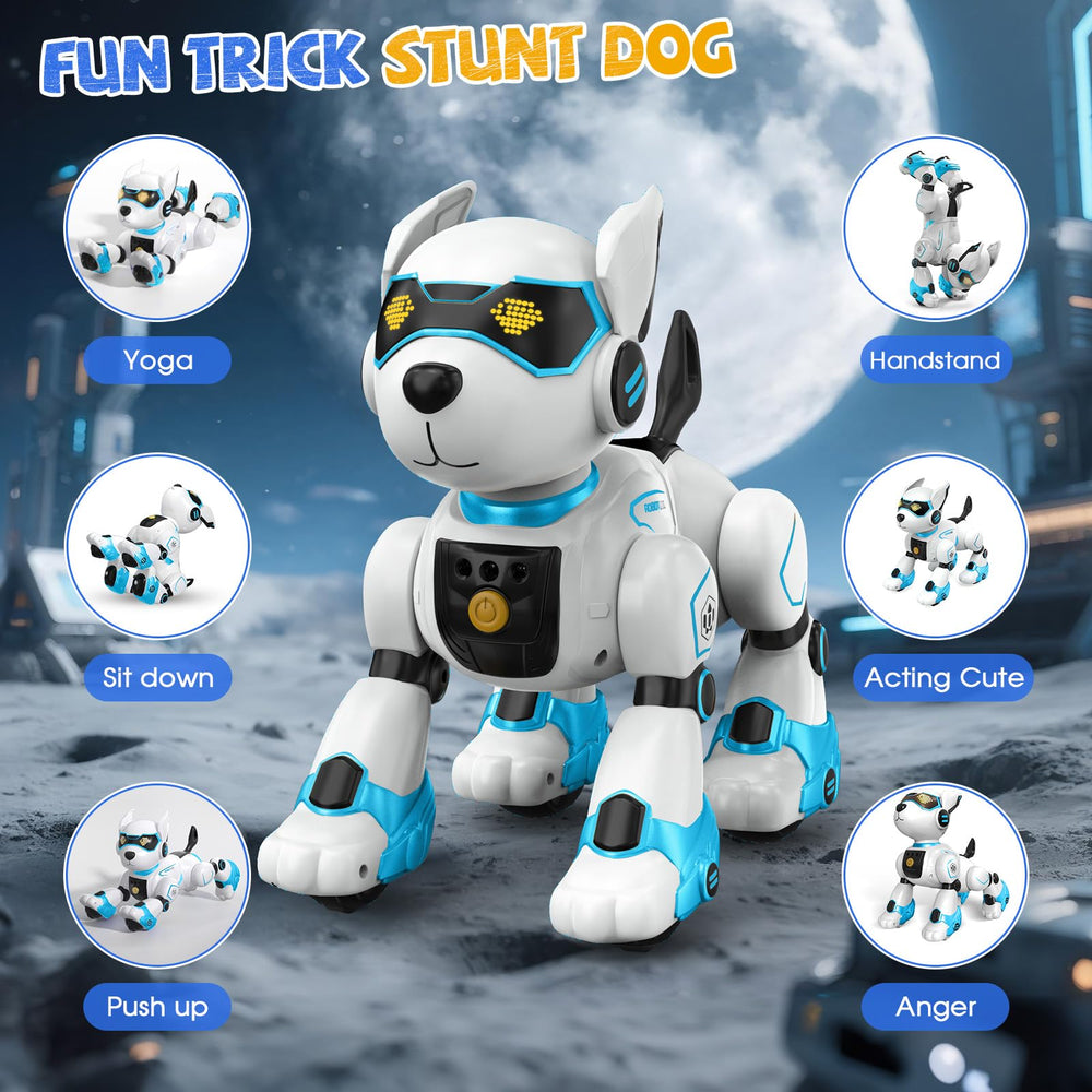 anysun robot dog animal sounds bedtime-stories feature provides soothing bedtime routine.