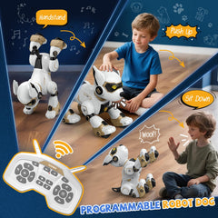 AnySun robot dog imitates animal sounds and bedtime stories for imagination.
