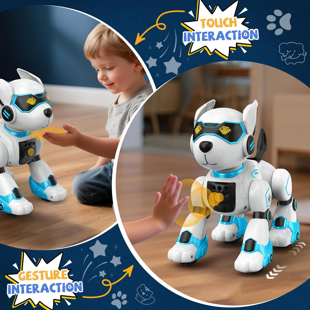 anysun robot dog gesture-sensing action illustrates hands-free play and intuitive interaction.