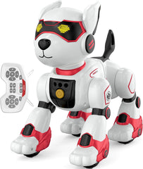 AnySun Robot Dog with LED eyes enhances imaginative play.