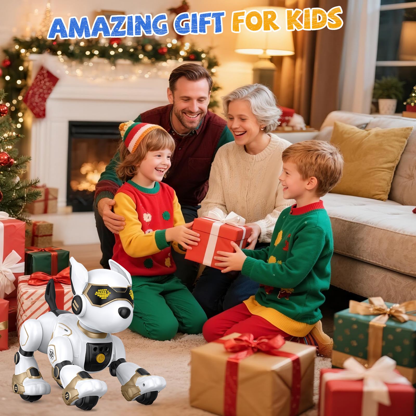 AnySun robot dog long-lasting battery supports extended play sessions.