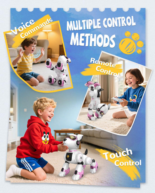 anysun robot dog toy using touch sensors for intuitive hands on fun.