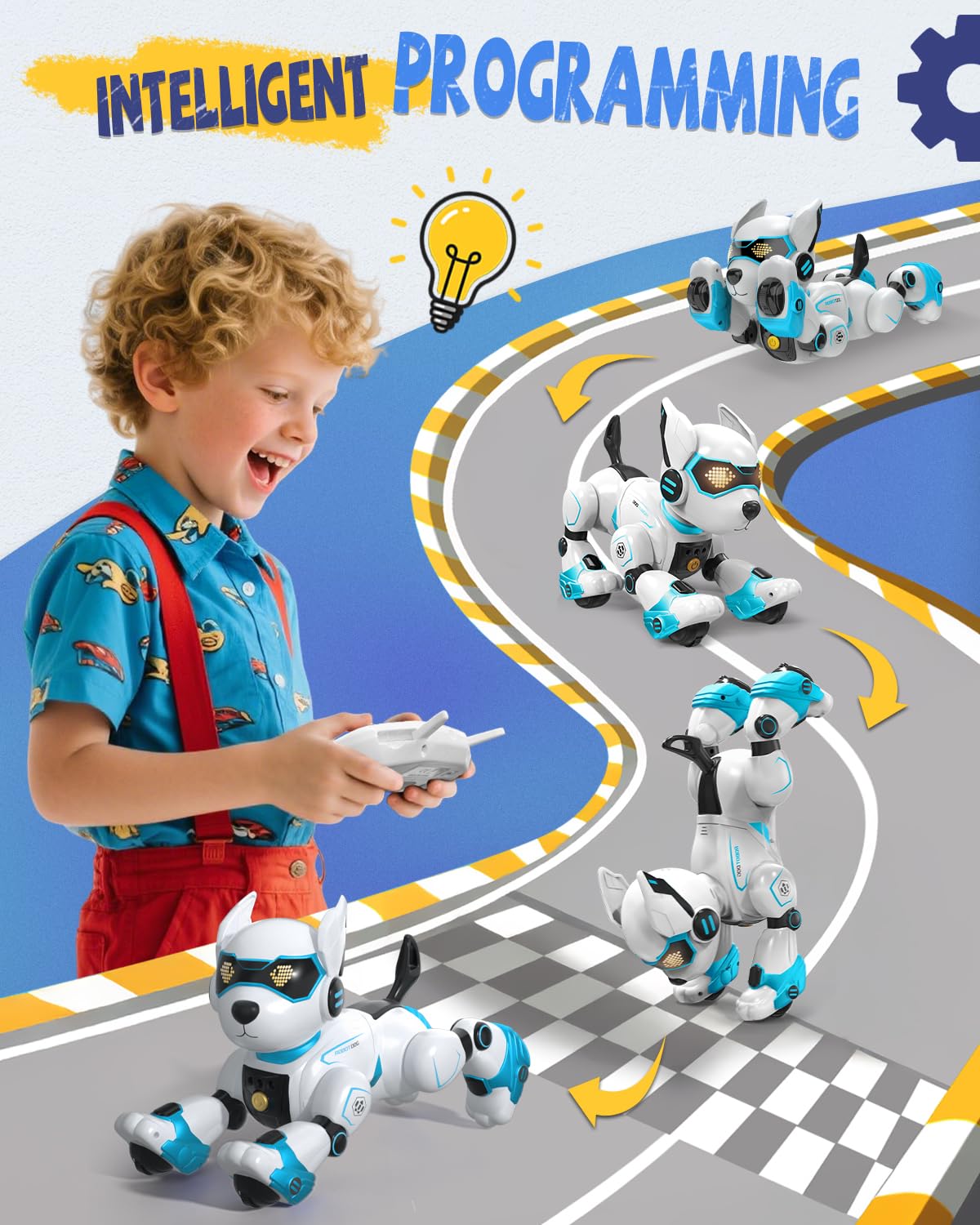 AnySun Robot Dog toy performing dances and songs for engaging fun.