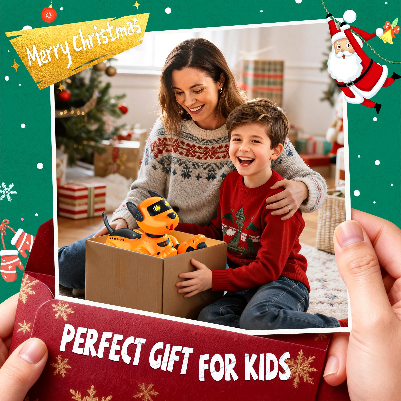 anysun robot dog toy english voice control feature for storytelling