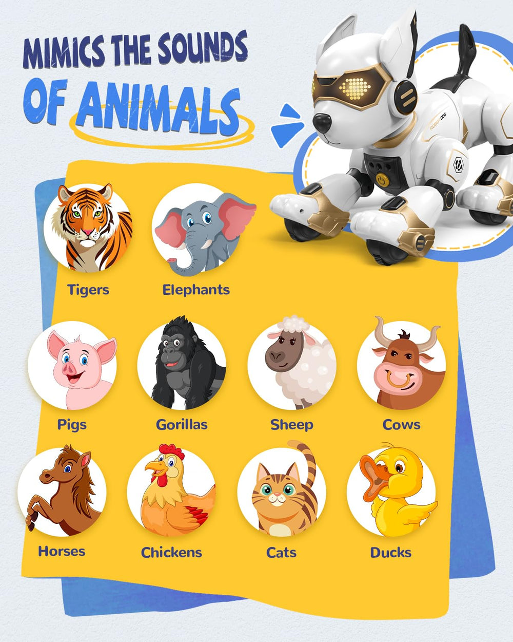 AnySun robot dog toy with rechargeable battery for longer play