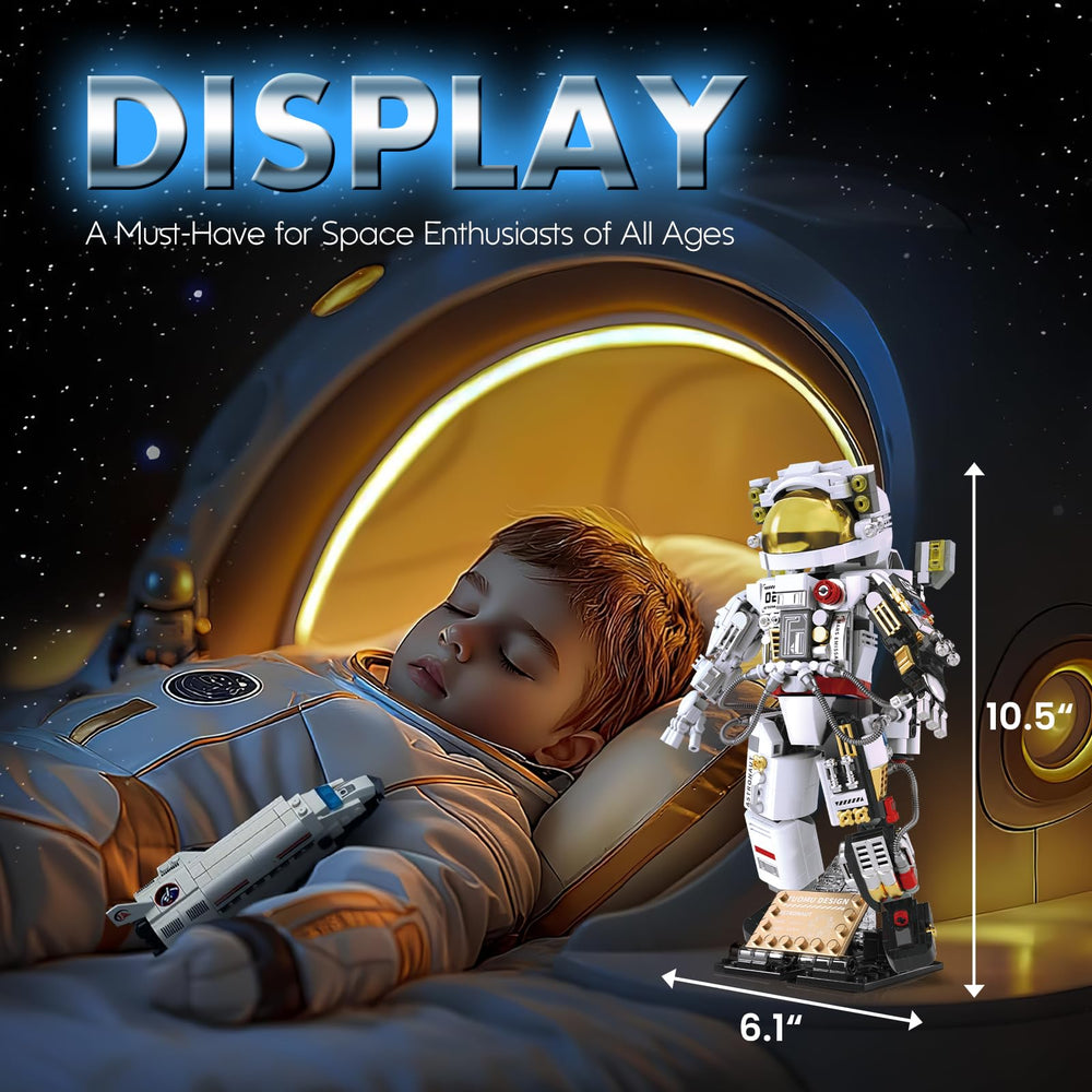 anysun Space Astronaut model in gold, white, grey for collection display.