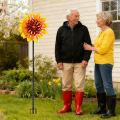 AnyTalk Sunflower Wind Spinner garden decor adds color and cheer.