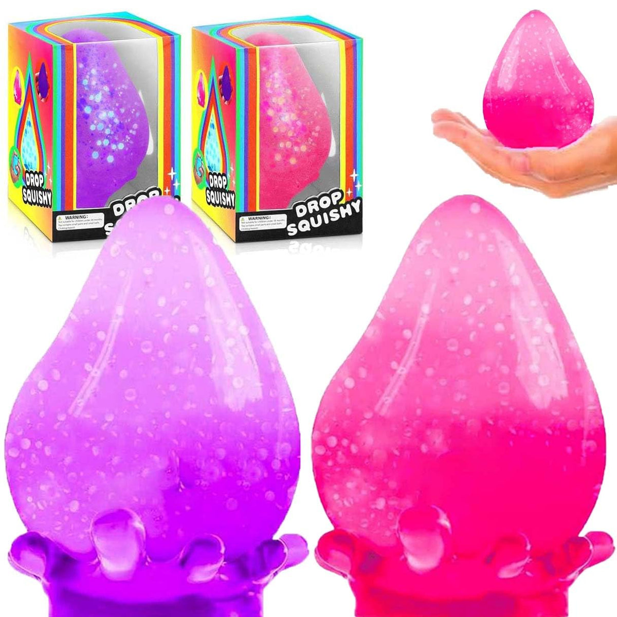 ANZHY Dream Squishy Drop Toy in red and purple offers tactile stress relief