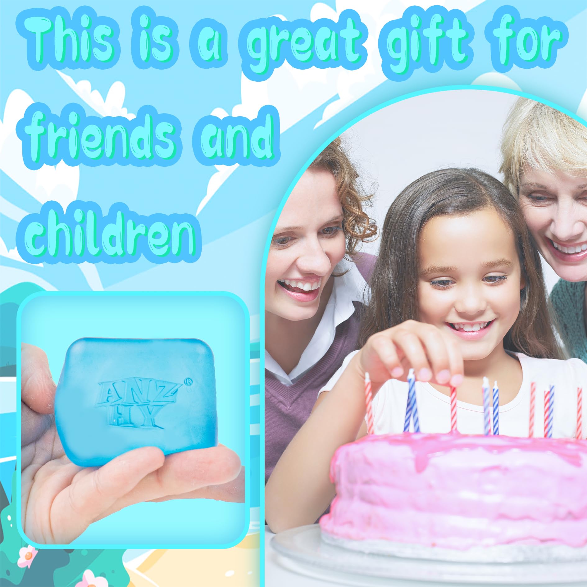 ANZHY Stress Sugar Ball Cube Blue is a vibrant gift idea for relaxation.