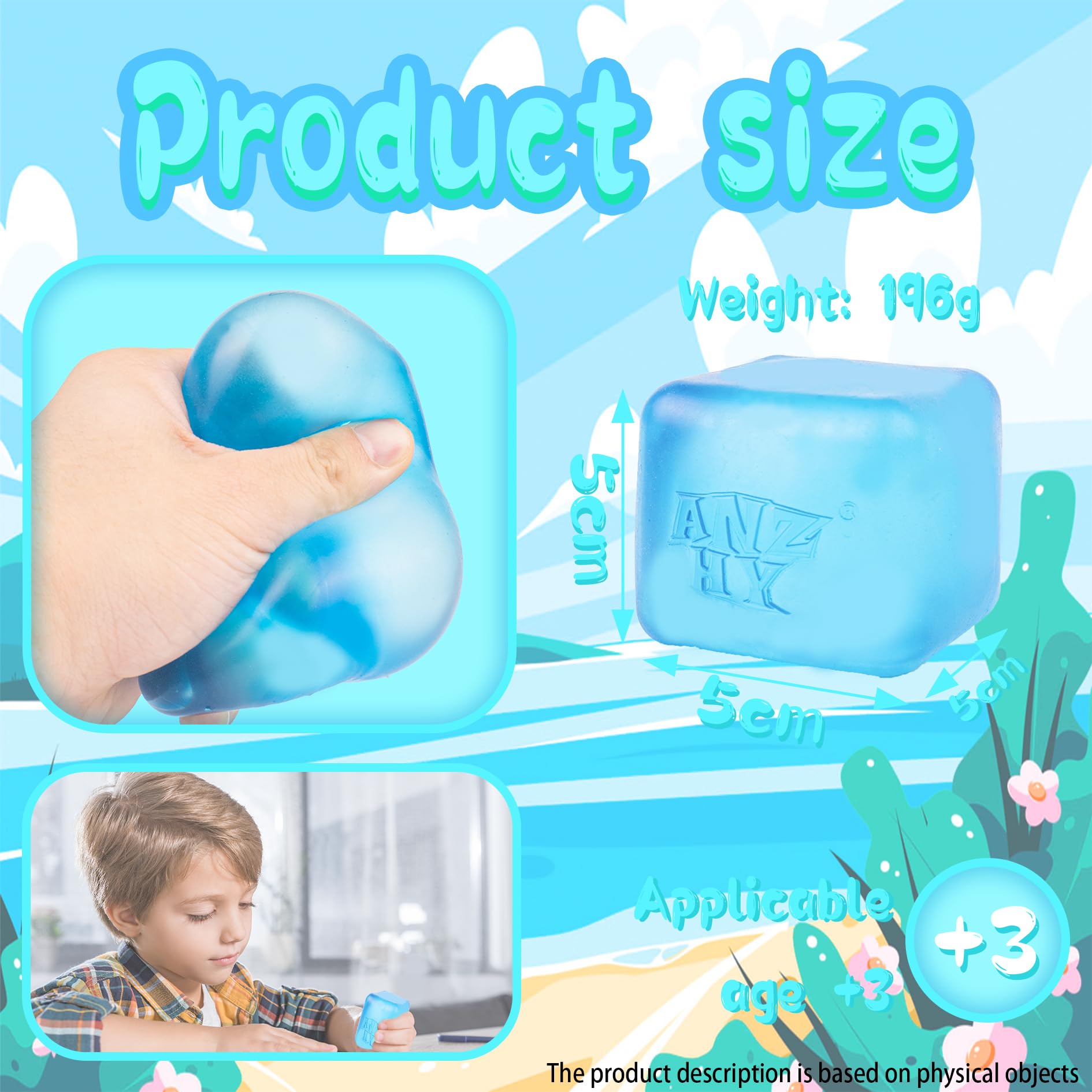ANZHY Stress Sugar Ball Cube glides quietly in your hand as a fidget toy.
