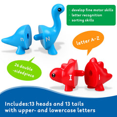 Anzimo Dinosaur color sorting aids early color identification and categorization.
