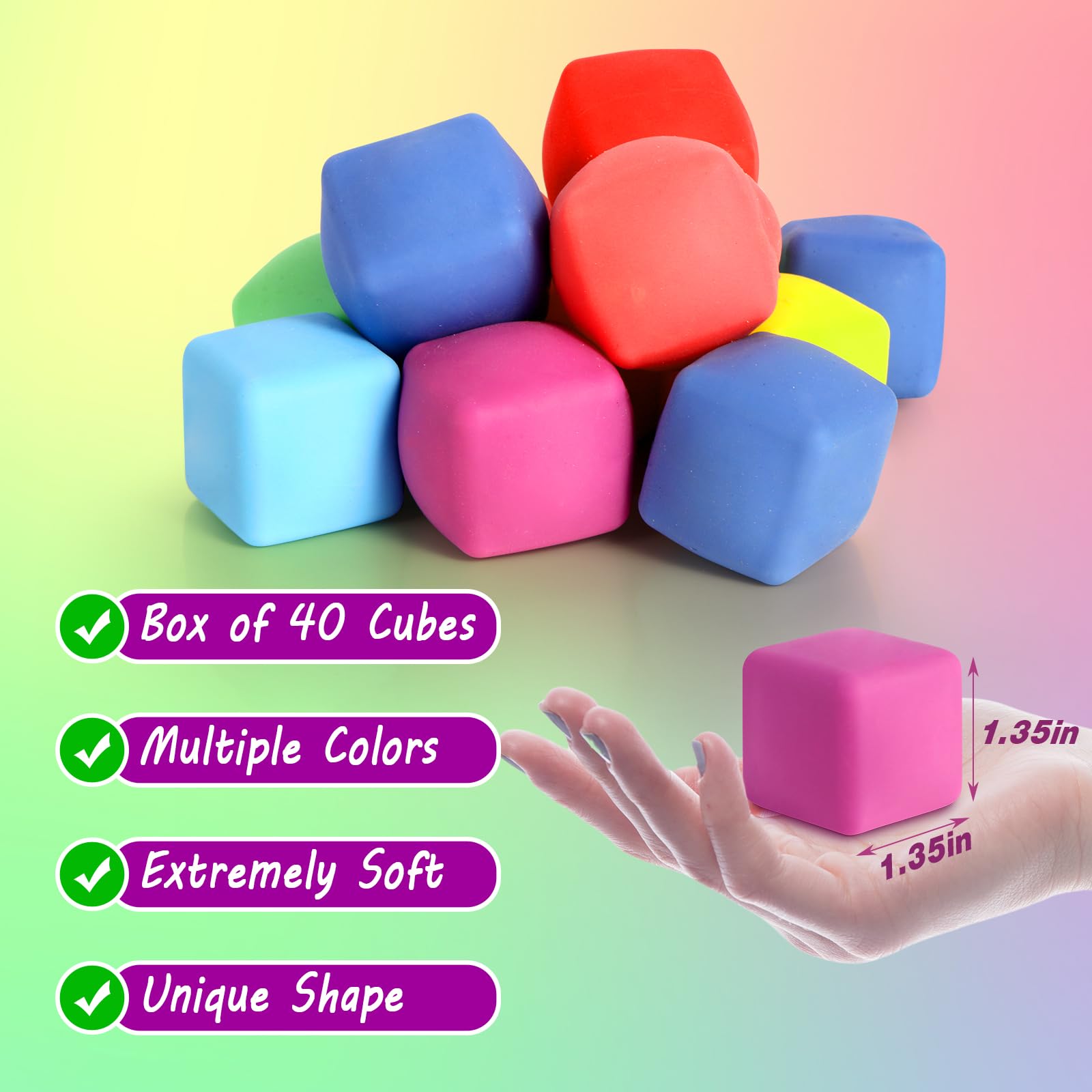Anztqiuu stress cubes soft and durable for long fidget sessions.