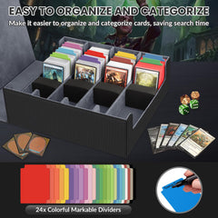 AOBOPLE 24 color dividers help separate decks at a glance