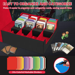AOBOPLE trading card storage box capacity-3200+ sleeveless cards boosts large collections.