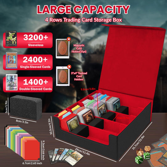 AOBOPLE trading card storage box magnetic-closure demonstrating secure transport.