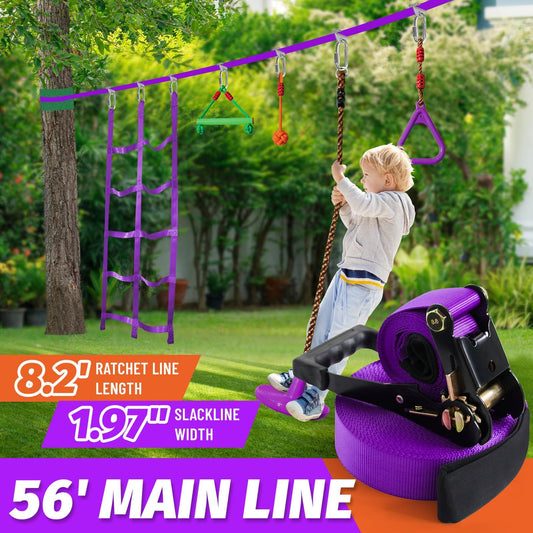 AOBOTE Ninja Warrior climbing net encourages imaginative outdoor play.