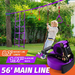 AOBOTE Ninja Warrior climbing net encourages imaginative outdoor play.