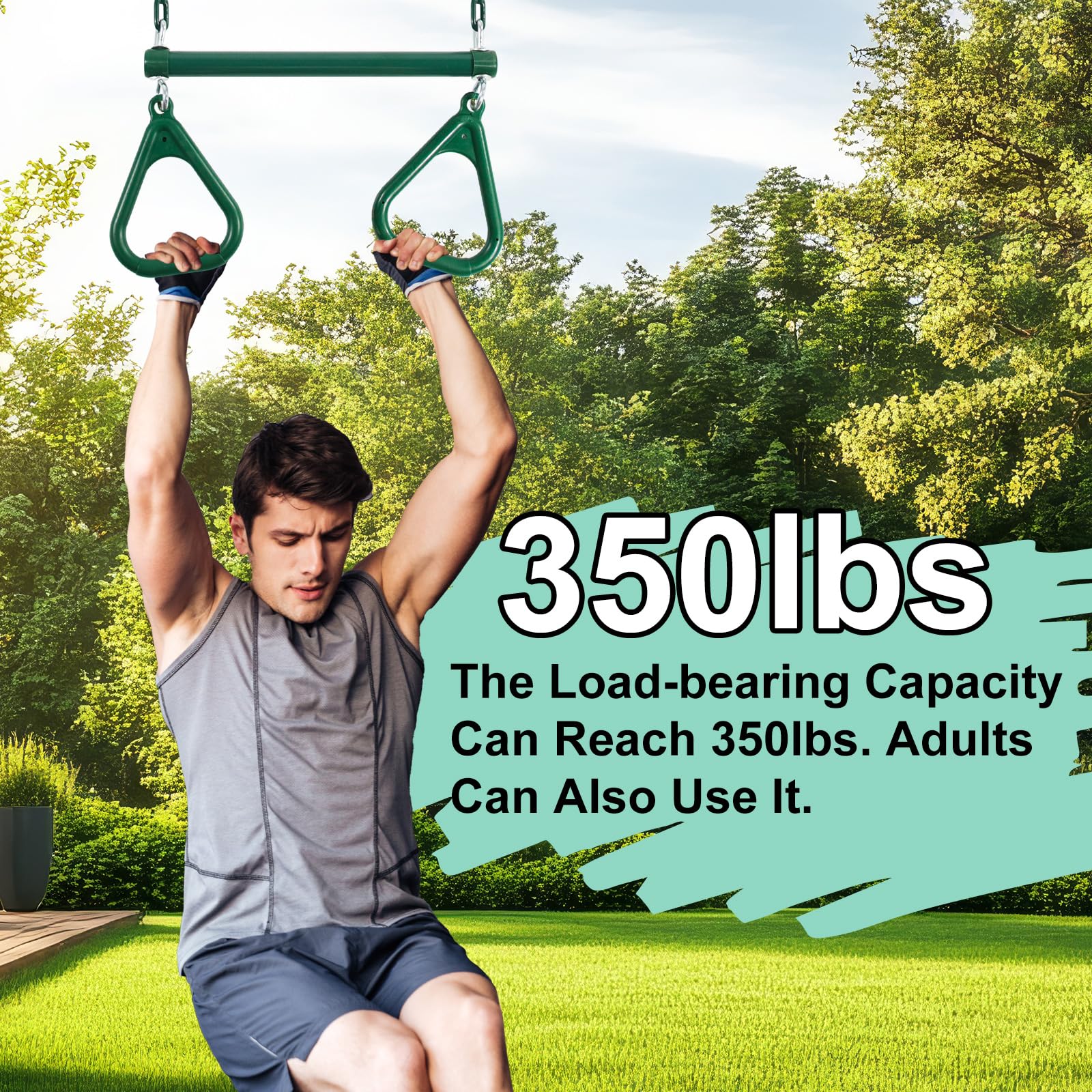 AOBOTE backyard accessory supports kids and adults during playful exercise.
