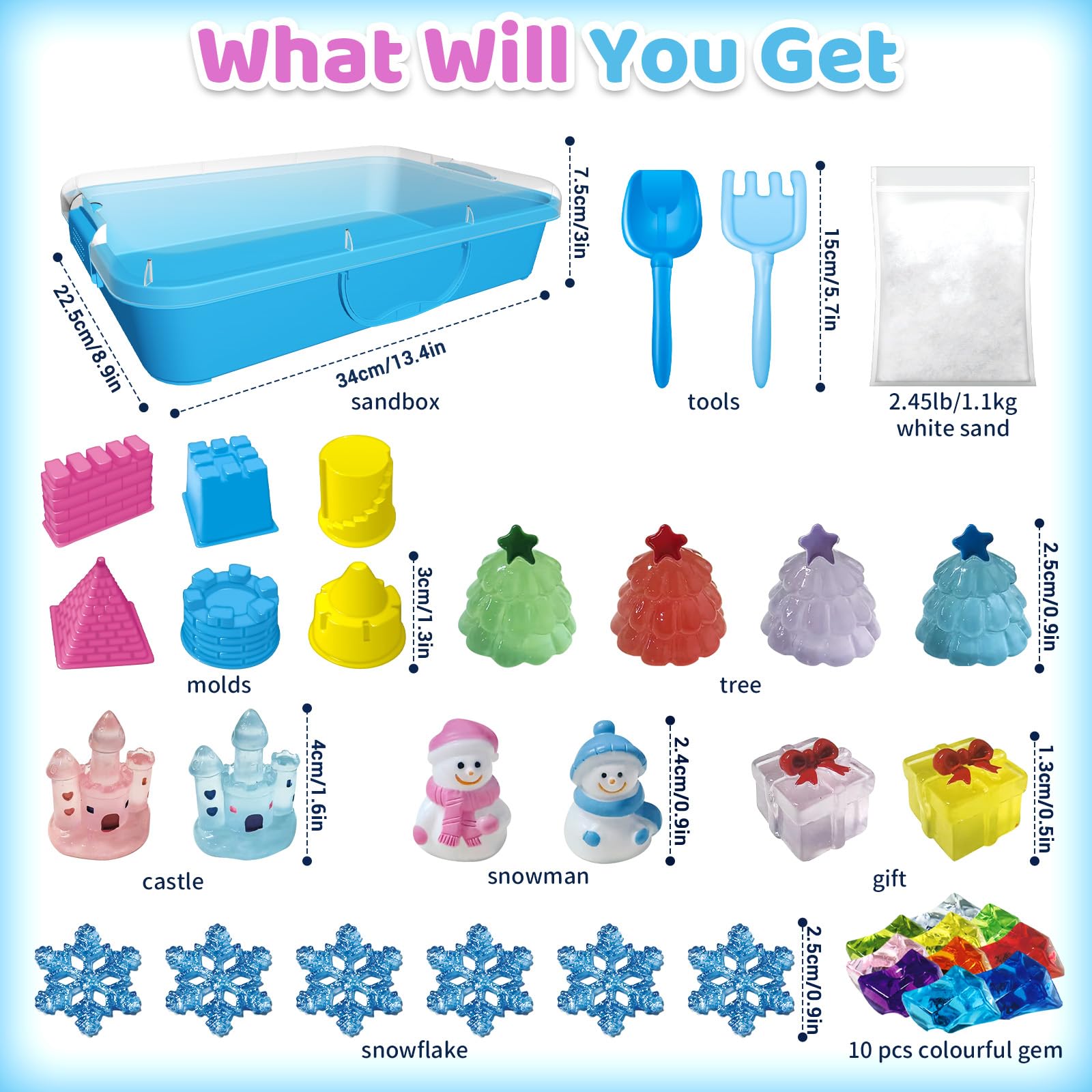 Aocii Snowmen and Castle scene fosters imaginative building and storytelling during play