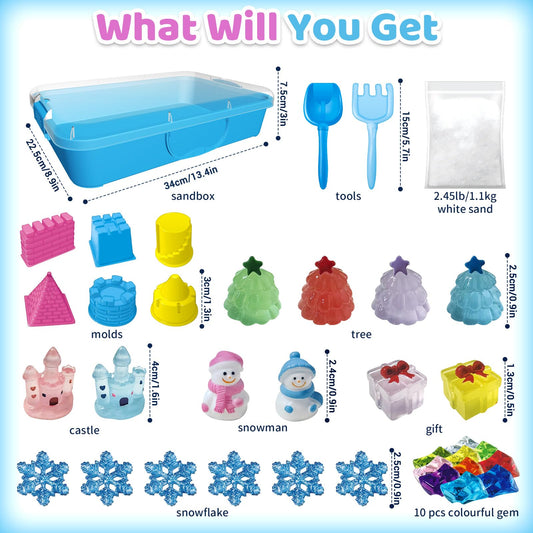 Aocii Snowmen and Castle scene fosters imaginative building and storytelling during play