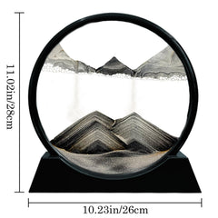 Aoderun moving sand art round glass ideal for office decor and relaxation