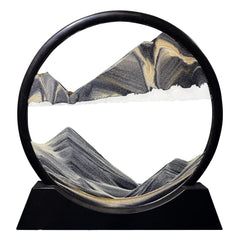 Aoderun moving sand art round glass sea landscape calms the mind