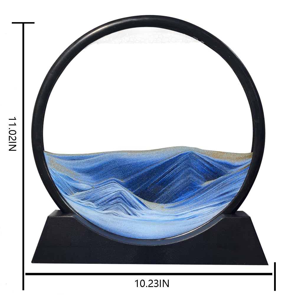 Aoderun relaxing desk decor sand art blue for stress-free moments