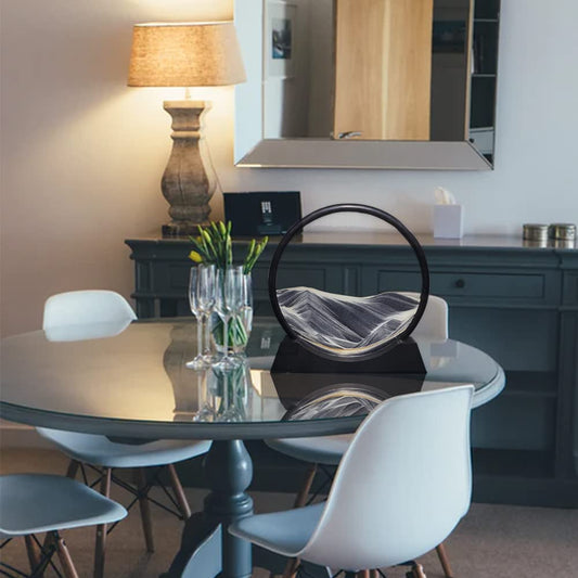 Aoderun sea landscape in motion enhances focus on a clean desk
