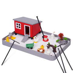 Aodomis chicken zen garden desk coop in warm tones calms workspace