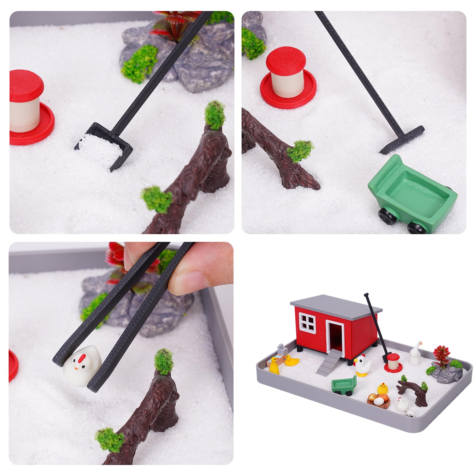 Aodomis mini farm scene arrangement offers quick mood lift at desks