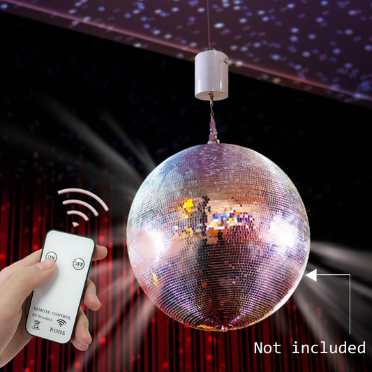 Aoedelyart disco ball motor with remote control for easy on off operation.