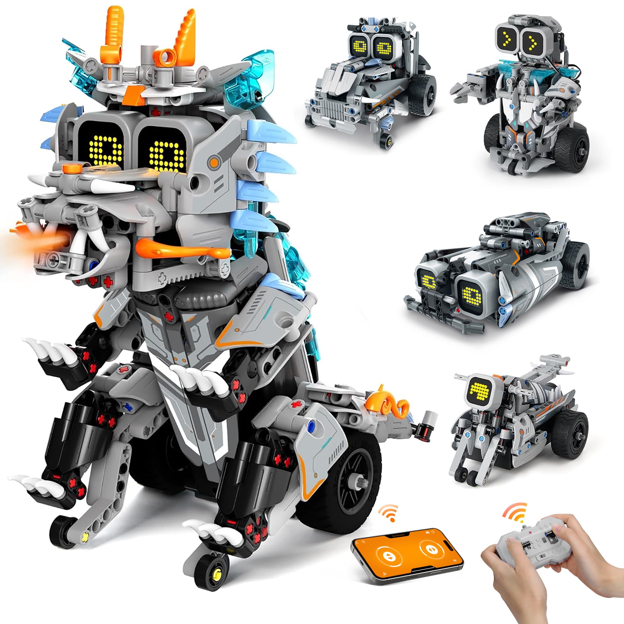 AoHu robot building kit with remote control for hands-on STEM learning