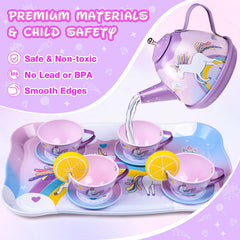 Aojieni tea party set carrying case keeps pieces organized for travel.
