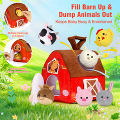 Aojieni baby-safe mirror inside the barn supports visual tracking