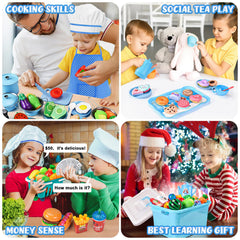 Aojieni kid-friendly utensils and cookware set for creative role-play