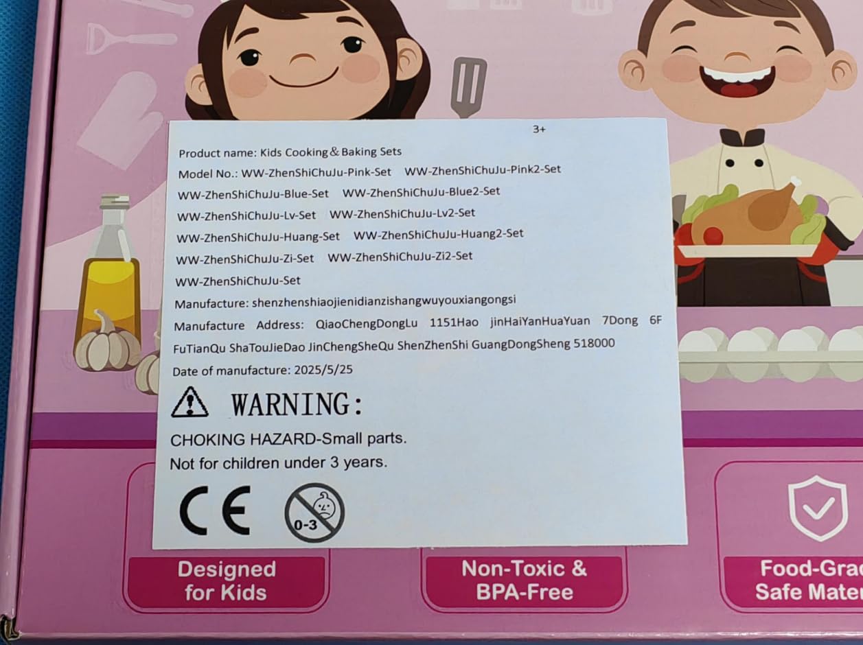 Aojieni Kids Knife Set measuring spoons showcased for baking activities.