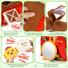 Aojieni Velcro handle for stroller attachment enabling on-the-go learning