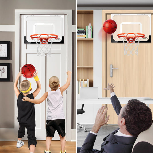 AOKESI mini hoop rim with spring action for easy dunks and rebounds.