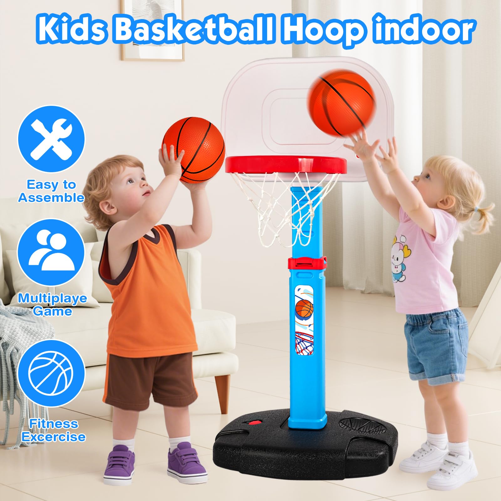 AOKESI mini soft basketballs safe for toddlers.