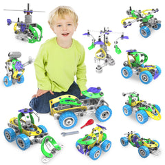 Aolew 107Pcs motorized erector robot model boosts hands-on STEM exploration.