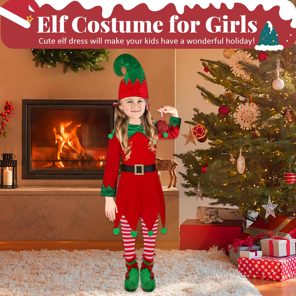 AOLIUP Christmas elf costume set ready-to-wear for parties and performances.