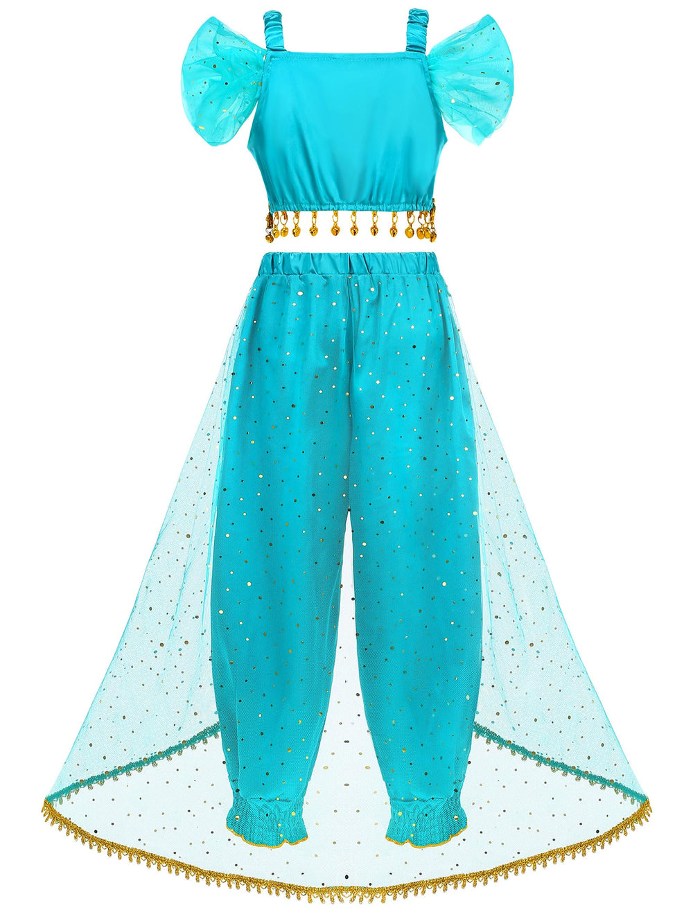 Aolliya Princess Costume sequin details on top for shimmering stage presence.