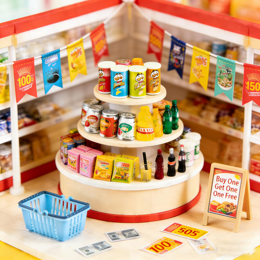 AONEFUN miniature basket enhances realistic shopping scenes