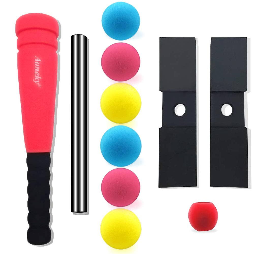 Aoneky Mini Foam Tball Set tee showing foam cross and plastic tube.